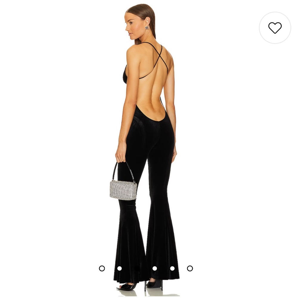 Low Back Slip Fishtail Jumpsuit in Black
